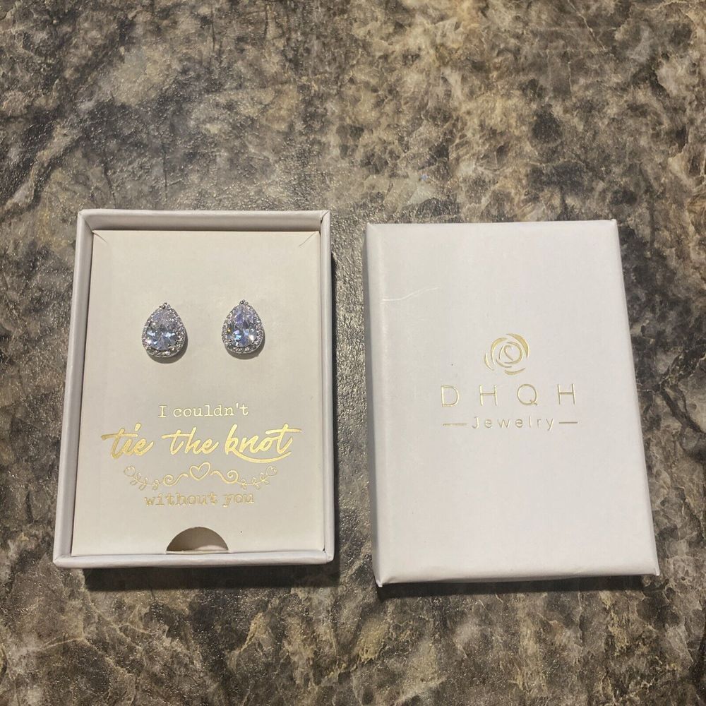 DHQH Jewelry "I Couldn't Tie The Knot Without You" Bridesmaids Gift‎ Earrings